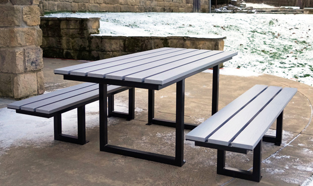 Bench with New Weathered Gray